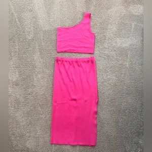 Pink Lily Hot Punk Midi Skirt Medium ( matching top in closet)